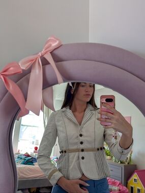 Coldwater Creek Y2K Beige Lined Jacket Size 10